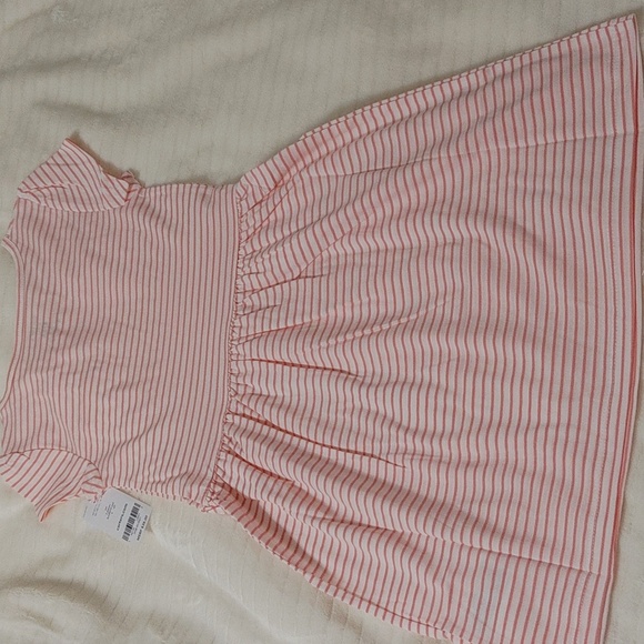 Carter's 2 pieces pink stripe and green flower dresses size 4A - Picture 5 of 9